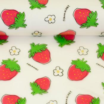 Preview: Regenjackenstoff Erdbeeren